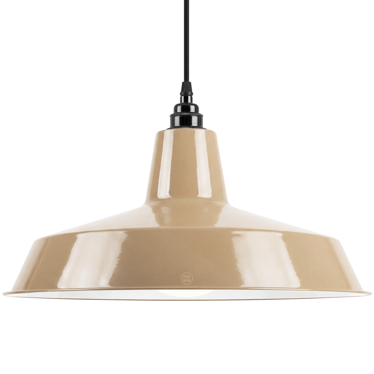 DYKE & DEAN PENDANT LAMPSHADE NUDE WITH BULB HOLDER - DYKE & DEAN