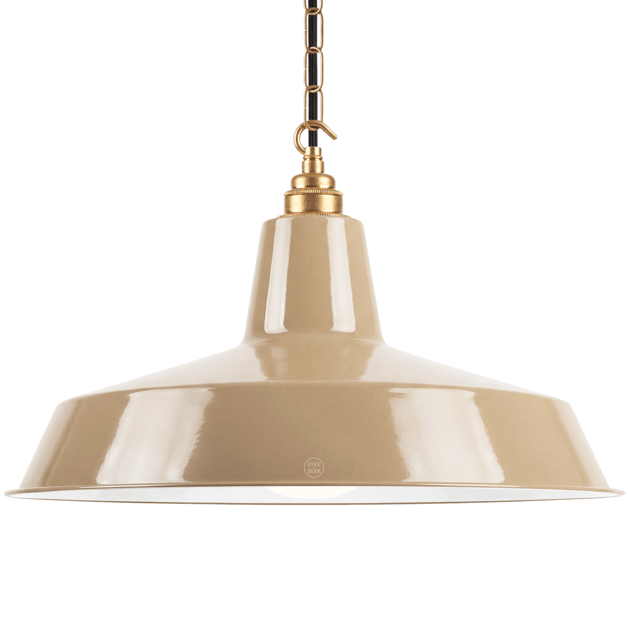 DYKE & DEAN PENDANT LAMPSHADE NUDE WITH HOOK & CHAIN SET - DYKE & DEAN