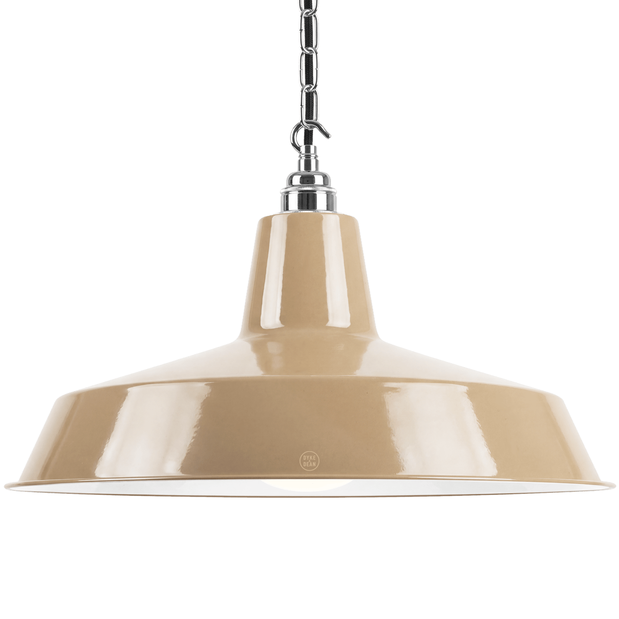 DYKE & DEAN PENDANT LAMPSHADE NUDE WITH HOOK & CHAIN SET - DYKE & DEAN