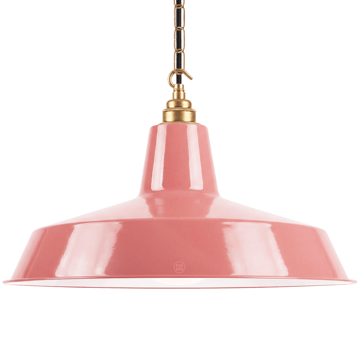 DYKE & DEAN PENDANT LAMPSHADE PINK WITH HOOK & CHAIN SET - DYKE & DEAN