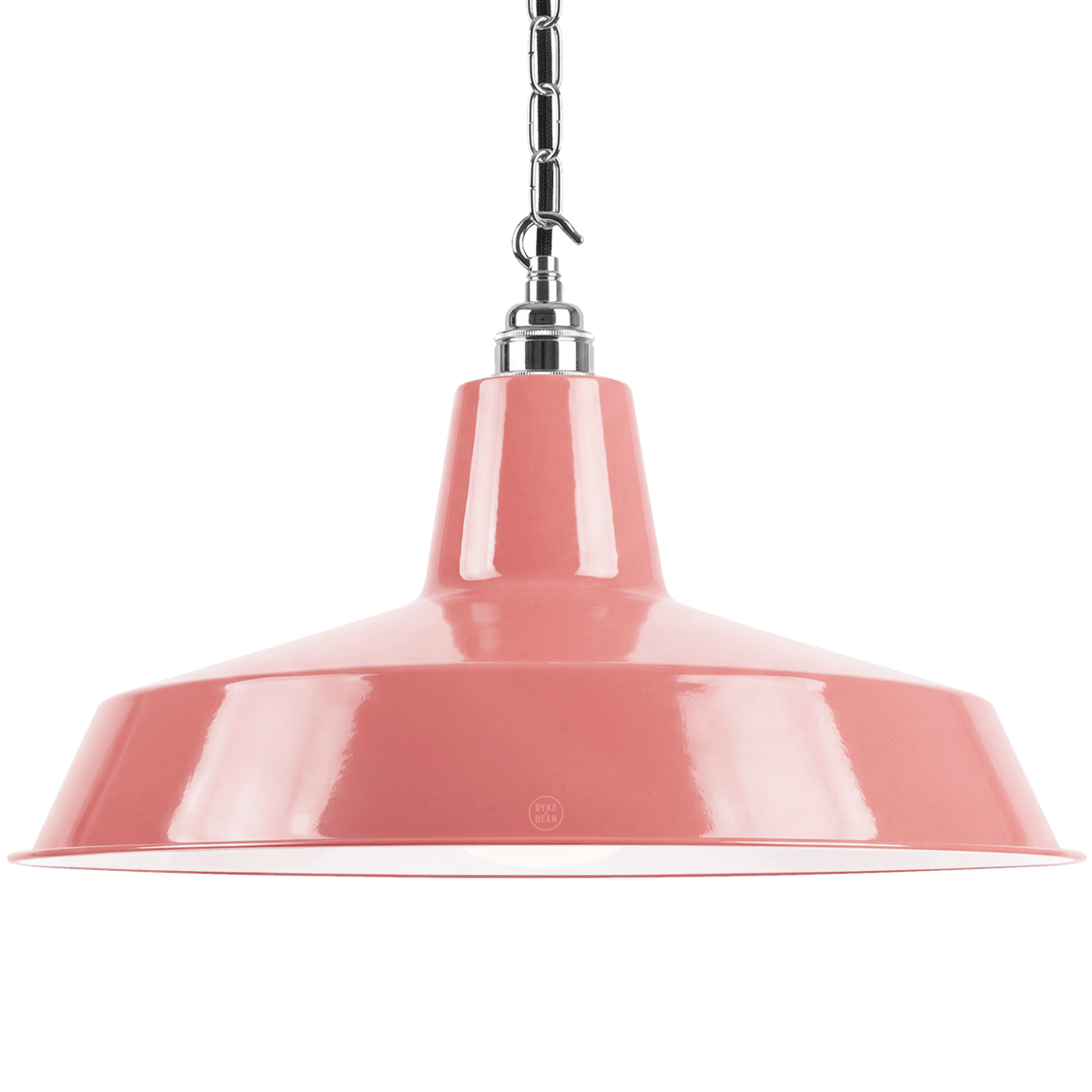DYKE & DEAN PENDANT LAMPSHADE PINK WITH HOOK & CHAIN SET - DYKE & DEAN