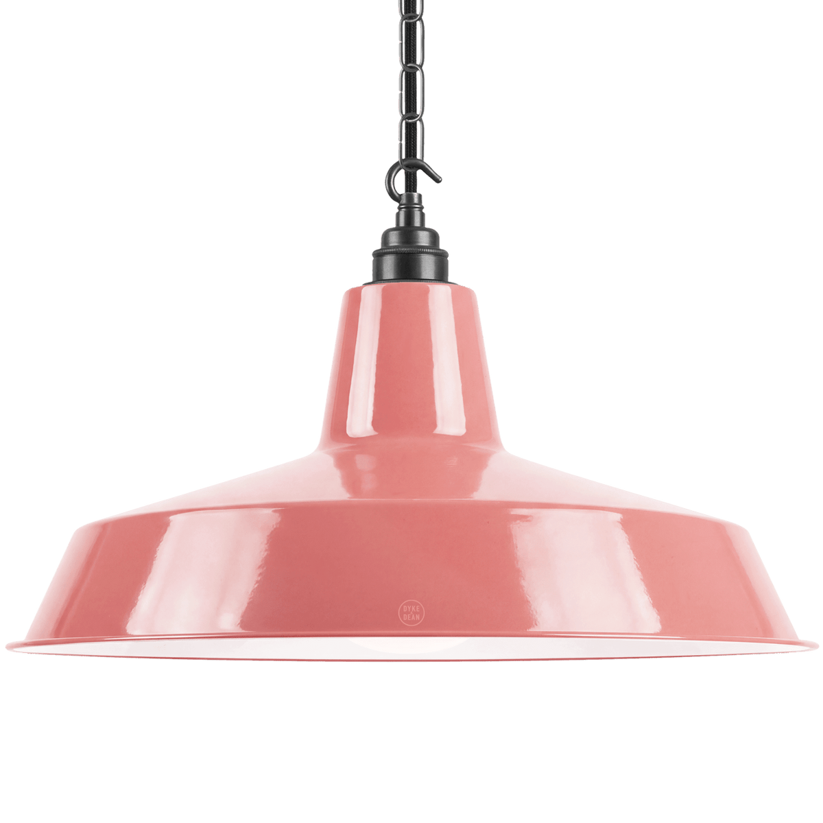 DYKE & DEAN PENDANT LAMPSHADE PINK WITH HOOK & CHAIN SET - DYKE & DEAN
