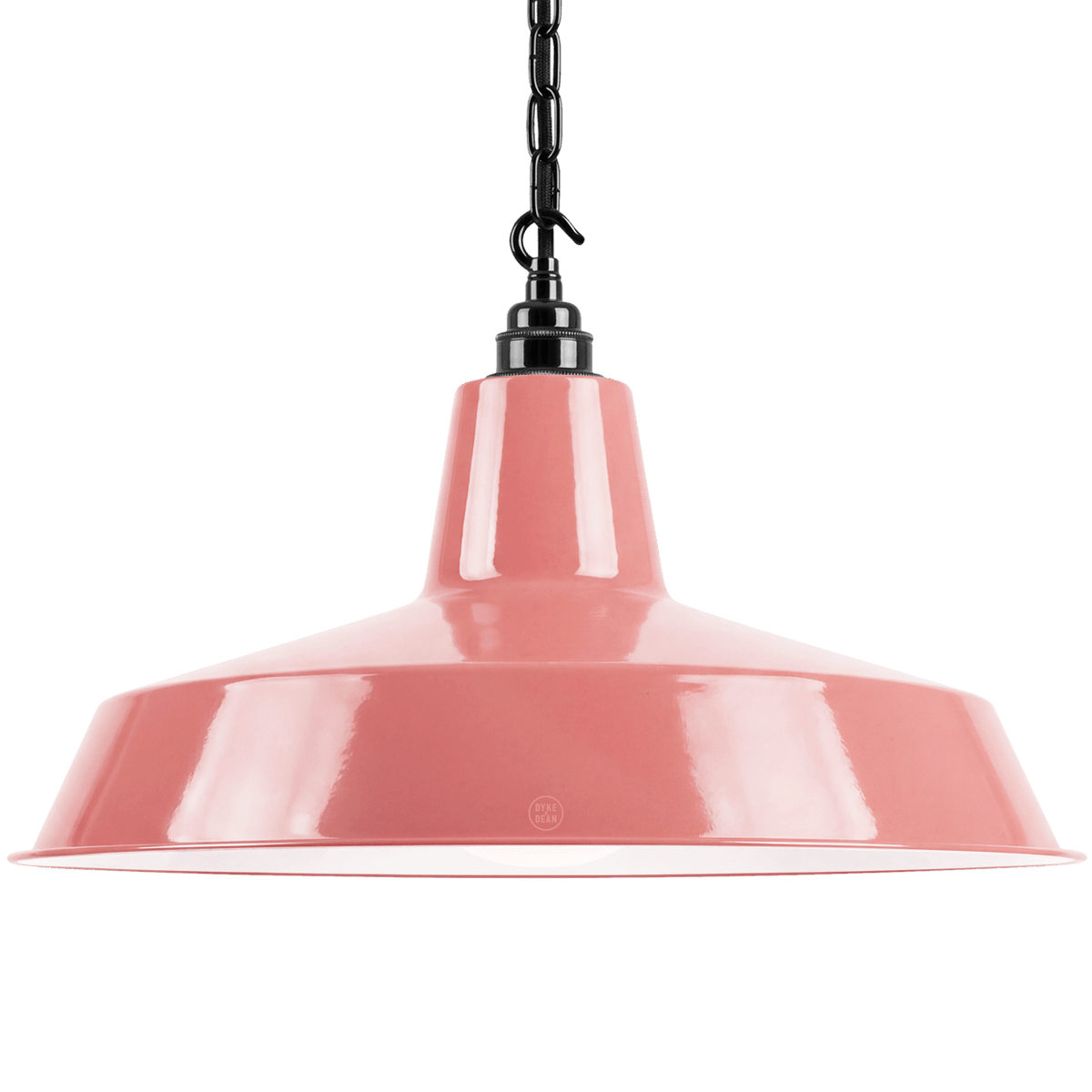 DYKE & DEAN PENDANT LAMPSHADE PINK WITH HOOK & CHAIN SET - DYKE & DEAN