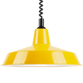 DYKE & DEAN PENDANT LAMPSHADE YELLOW WITH RETRACTABLE SPRING - DYKE & DEAN