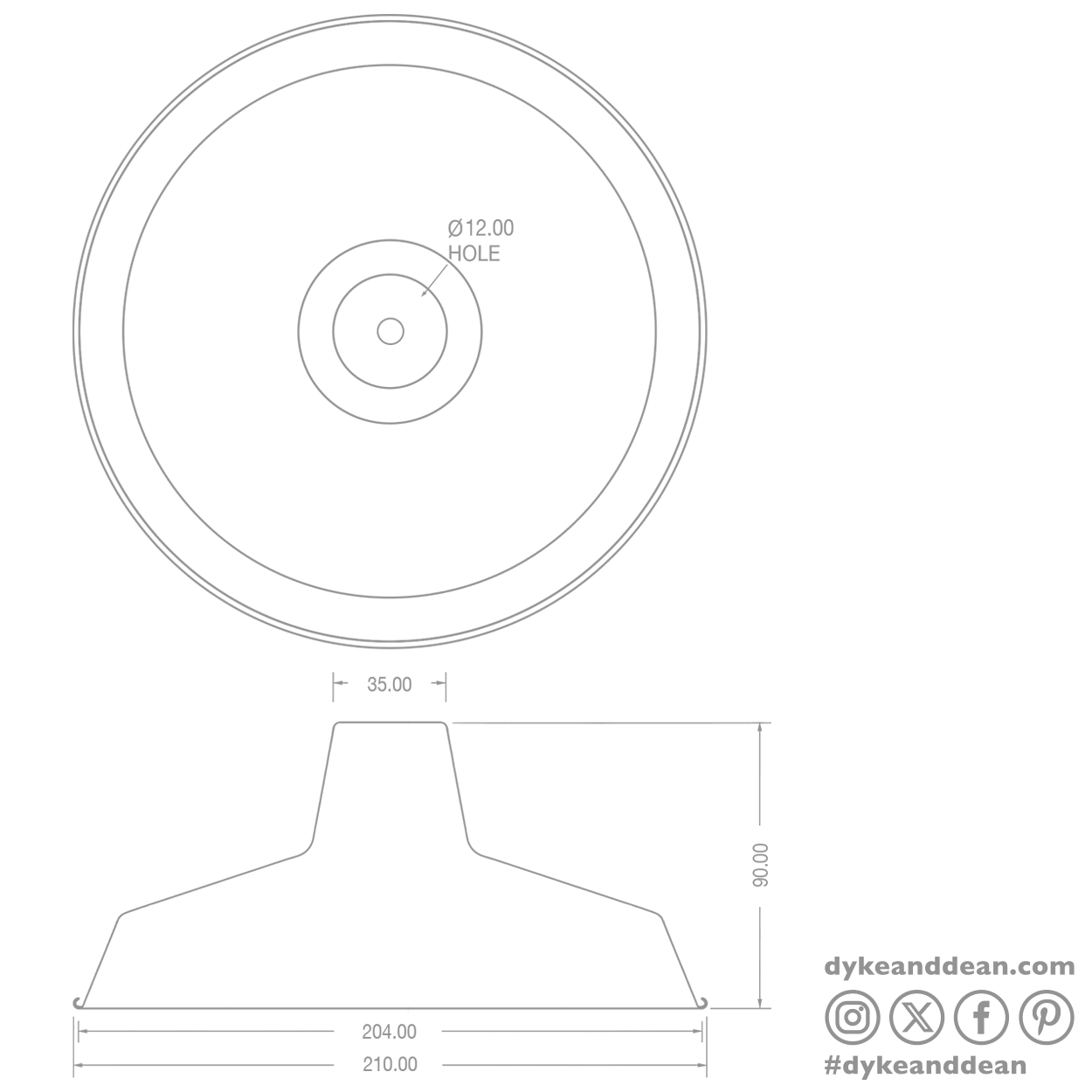 DYKE & DEAN SMALL PENDANT LAMPSHADE ORANGE - DYKE & DEAN