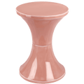 DYKE & DEAN TAM TAM STOOL ENAMEL METAL LIGHT PINK - DYKE & DEAN