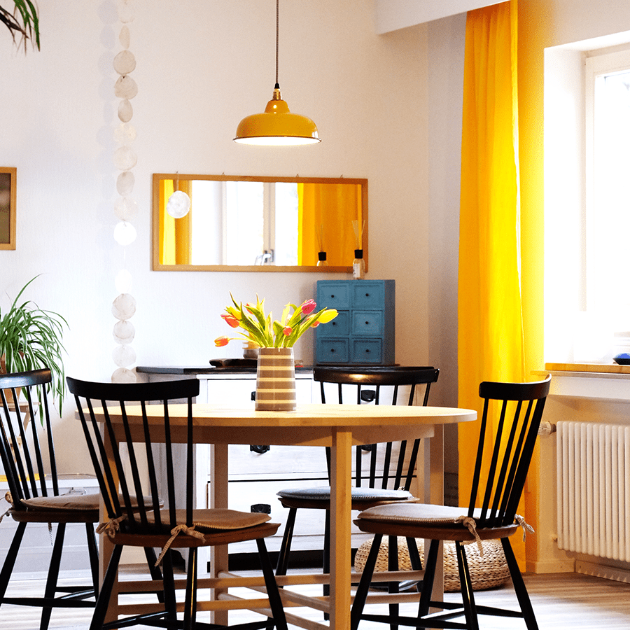 ENAMEL YELLOW NECK VENT SHADE - DYKE & DEAN