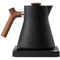 FELLOW WALNUT & MATTE BLACK CORVO EKG ELECTRIC KETTLE - DYKE & DEAN