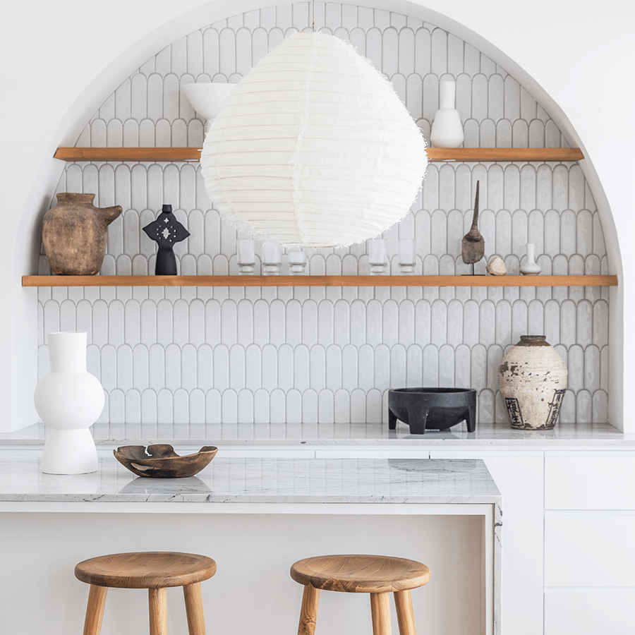 FIG NATURAL LINEN LIGHT SHADE 65CM - DYKE & DEAN