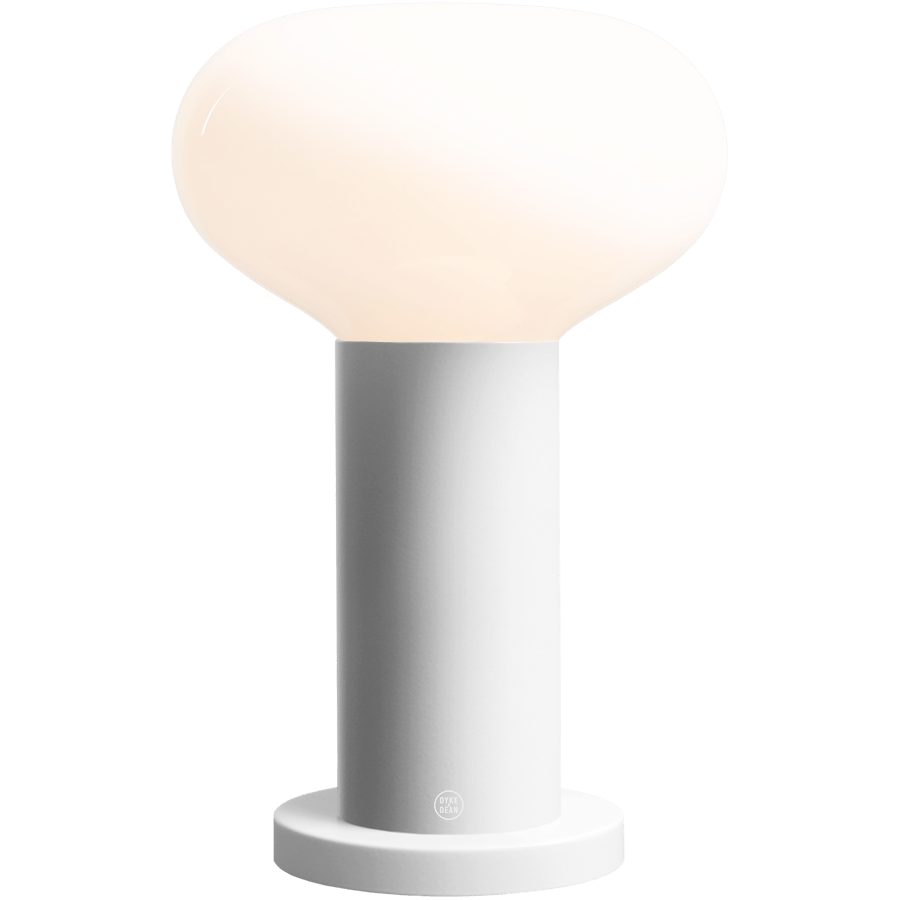FLO OPAL GLASS ORB SMALL TABLE LIGHT GREY - DYKE & DEAN