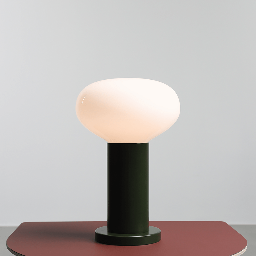 FLO OPAL GLASS ORB SMALL TABLE LIGHT MOKKA - DYKE & DEAN