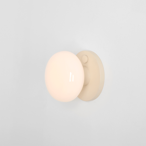 FLO OPAL GLASS ORB SWITCH WALL LIGHT CREAM - DYKE & DEAN