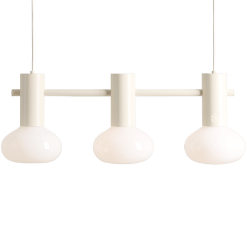 FLO SUSPENSION PENDANT 3 OPAL GLASS LIGHT CREAM - DYKE & DEAN