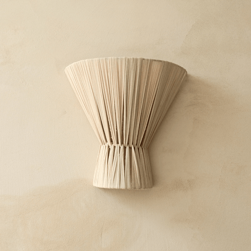 FLUME NATURAL LINEN CLOTH WALL LIGHT - DYKE & DEAN