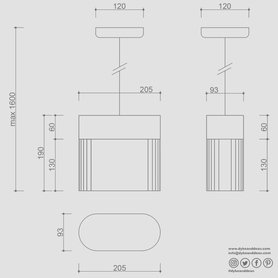 FLUMINA PENDANT LIGHT WOOD - DYKE & DEAN