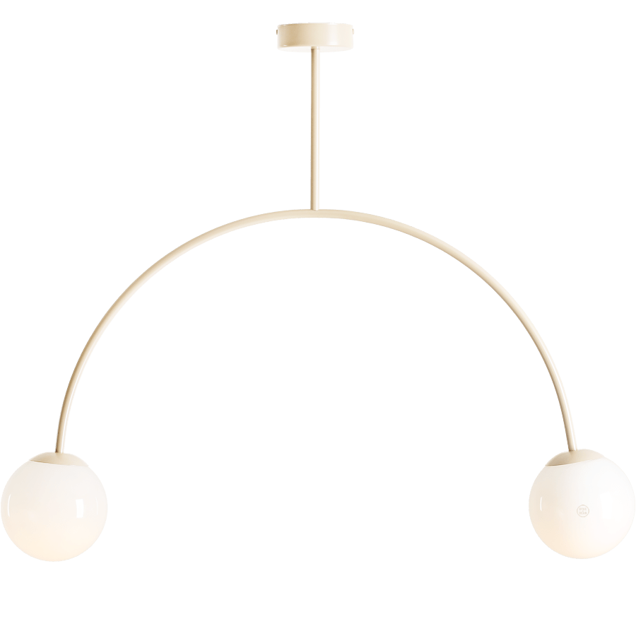 FORM OBJECTS HANGING LIGHT BAR LOOP 2 GLOBE CREAM - DYKE & DEAN