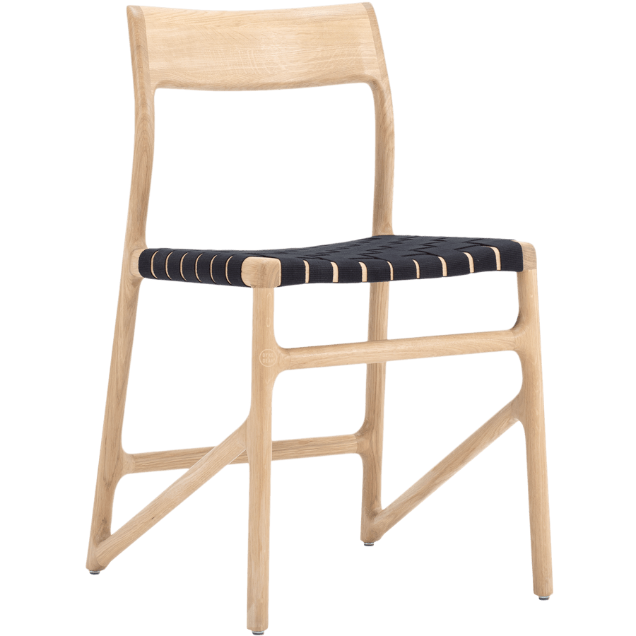 GAZZDA FAWN BLACK FABRIC CHAIR OAK - DYKE & DEAN