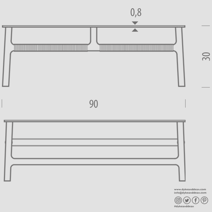 GAZZDA FAWN COFFEE TABLE 90 x 90 - DYKE & DEAN