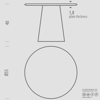 GAZZDA MUSHROOM SIDE TABLE 55 - DYKE & DEAN