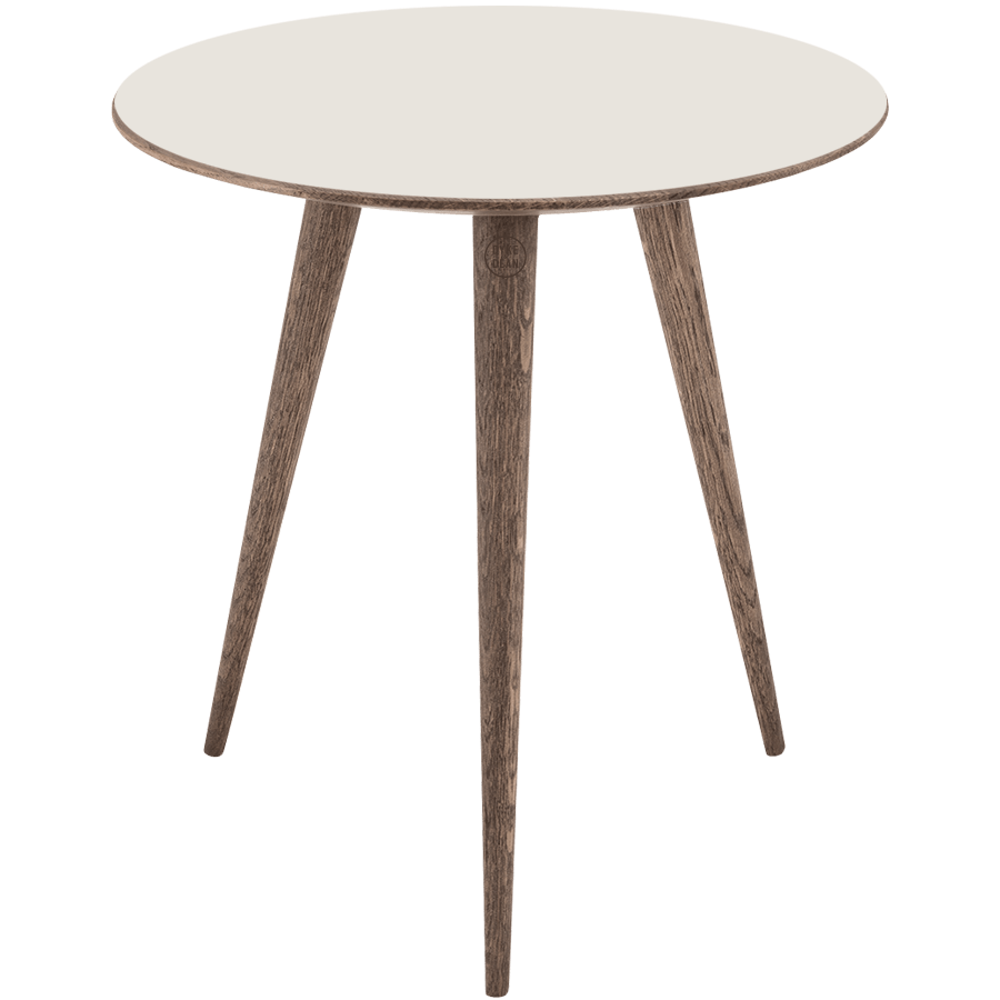 GAZZDA ROUND ARP TABLE SMOKED OAK 45CM - DYKE & DEAN