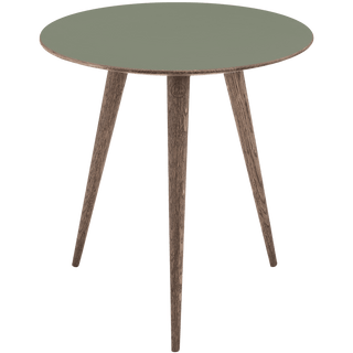 GAZZDA ROUND ARP TABLE SMOKED OAK 45CM - DYKE & DEAN