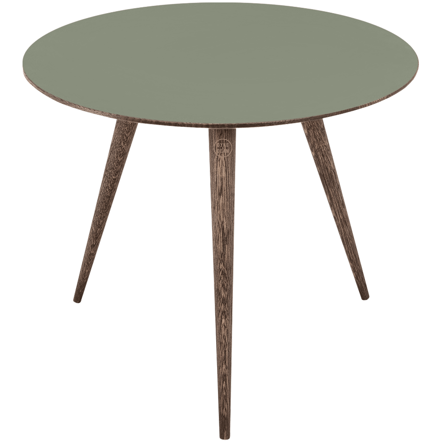 GAZZDA ROUND ARP TABLE SMOKED OAK 55CM - DYKE & DEAN