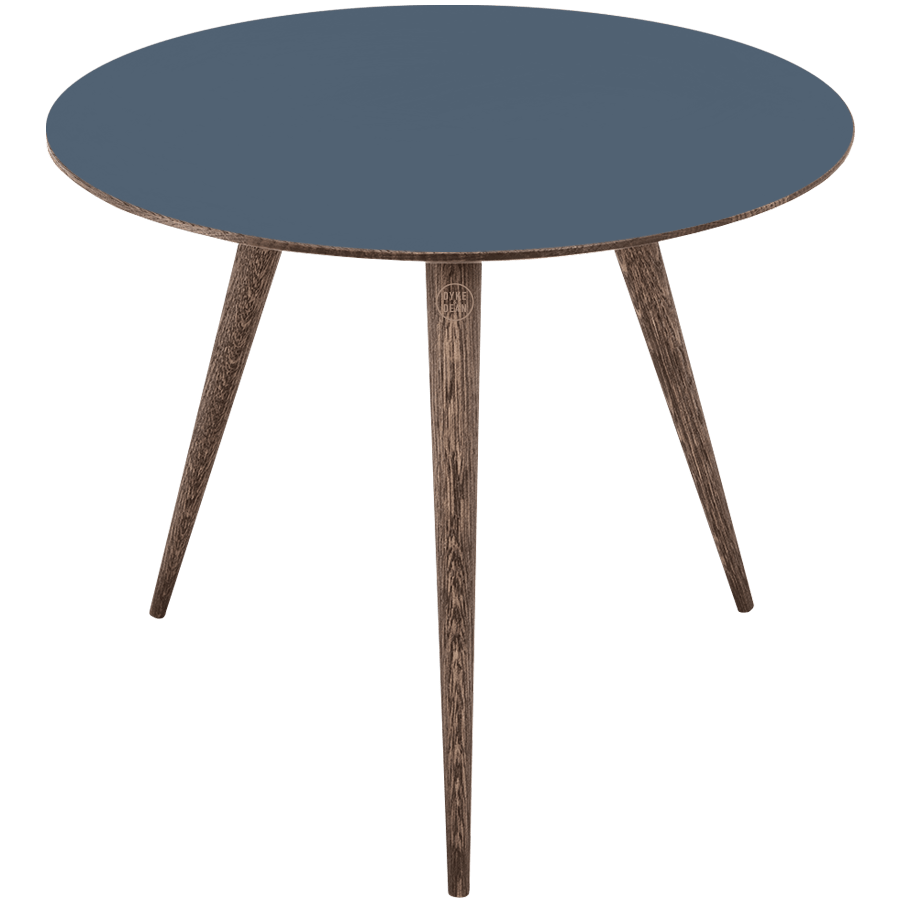 GAZZDA ROUND ARP TABLE SMOKED OAK 55CM - DYKE & DEAN