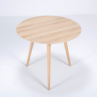 GAZZDA ROUND STAFA TABLE NATURAL OAK 90CM - DYKE & DEAN