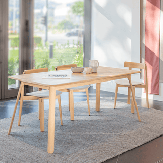 GAZZDA TESKA OAK DINING TABLE 220 X 90 - DYKE & DEAN