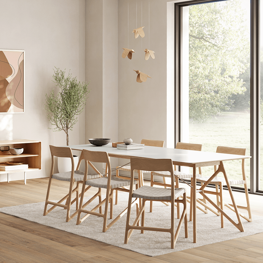 GAZZDA TINK DINING TABLE NATURAL OAK 220 x 90 - DYKE & DEAN