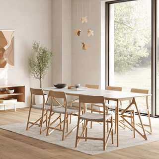 GAZZDA TINK DINING TABLE WHITE OAK 200 x 90 - DYKE & DEAN