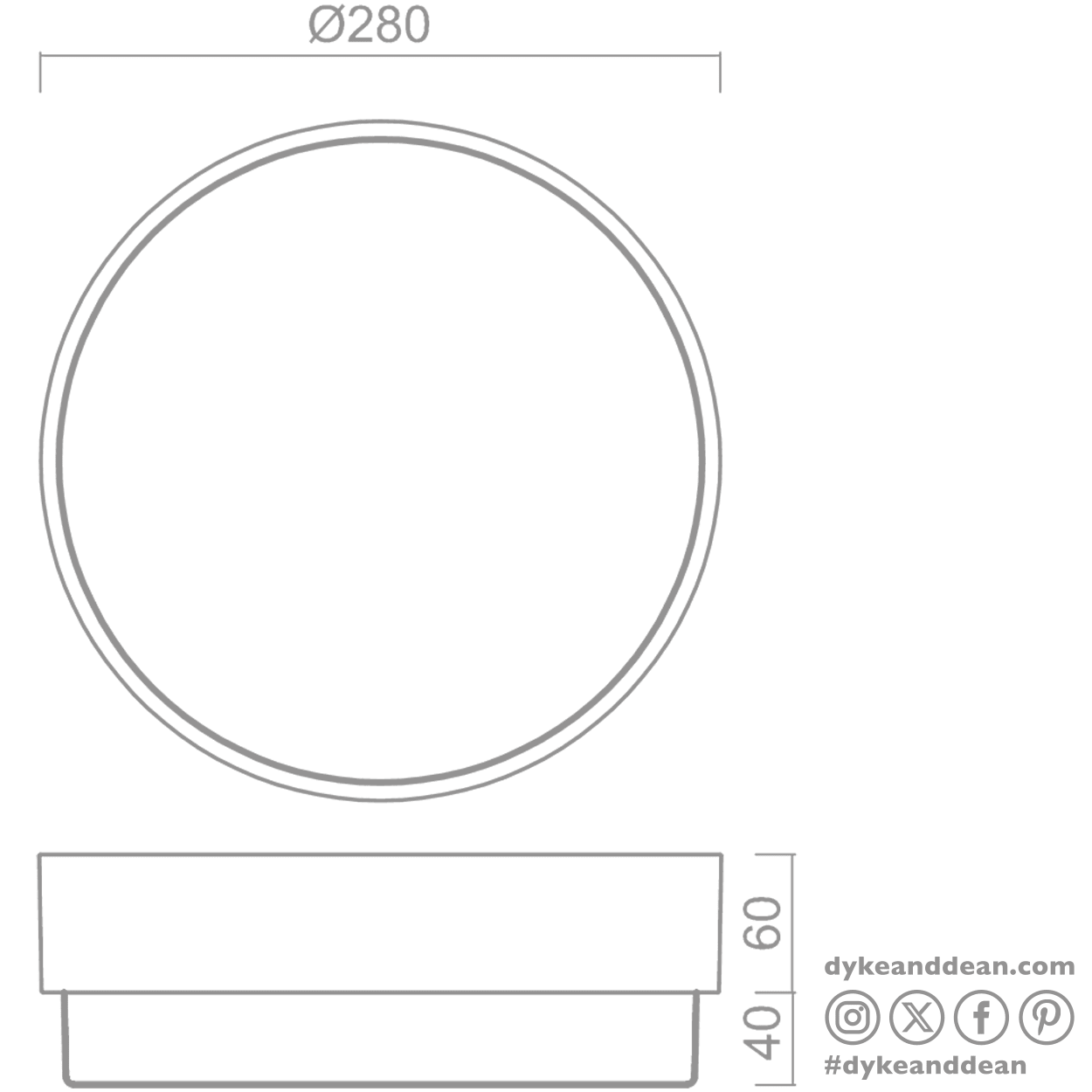 GENERAL OPAL DISC LIGHT WHITE SMALL - DYKE & DEAN