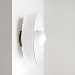 GLASS DISC WALL LIGHT OPAL 250mm - DYKE & DEAN