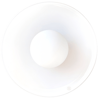 GLASS DISC WALL LIGHT OPAL 350mm - DYKE & DEAN