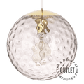 GLOBE CLEAR DIMPLED GLASS LIGHT OUTLET - DYKE & DEAN