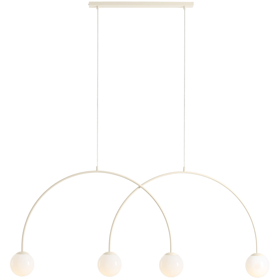 GLOBE HANGING CEILING LIGHT 4 CREAM LARGE - DYKE & DEAN
