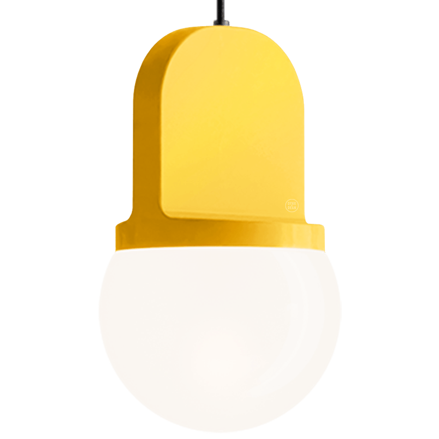 HABEA CERAMIC PENDANT LIGHT OPAL GLASS - DYKE & DEAN