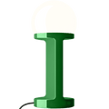 HABEA CERAMIC TABLE LIGHT OPAL GLASS GREEN - DYKE & DEAN