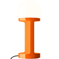 HABEA CERAMIC TABLE LIGHT OPAL GLASS ORANGE - DYKE & DEAN