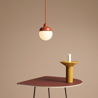 HANGING PENDANT GLOBE LIGHT RED - DYKE & DEAN