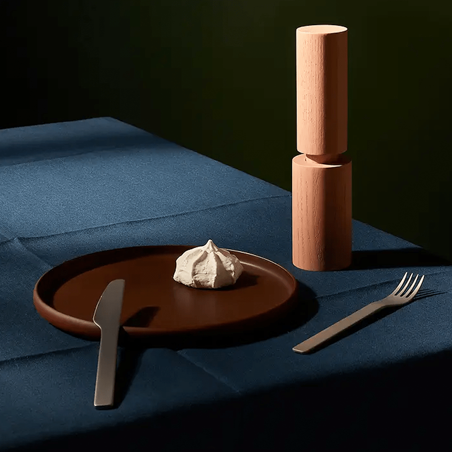 HOVE ASH WOOD SALT & PEPPER MILL DUSTY PINK - DYKE & DEAN