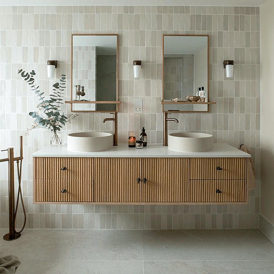 IFO ELECTRIC SINGLE PORCELAIN WALL LIGHT BROWN - DYKE & DEAN