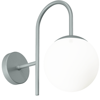 IP40 WATERPROOF OUTDOOR ARC WALL LIGHT SMALL GLOBE - DYKE & DEAN