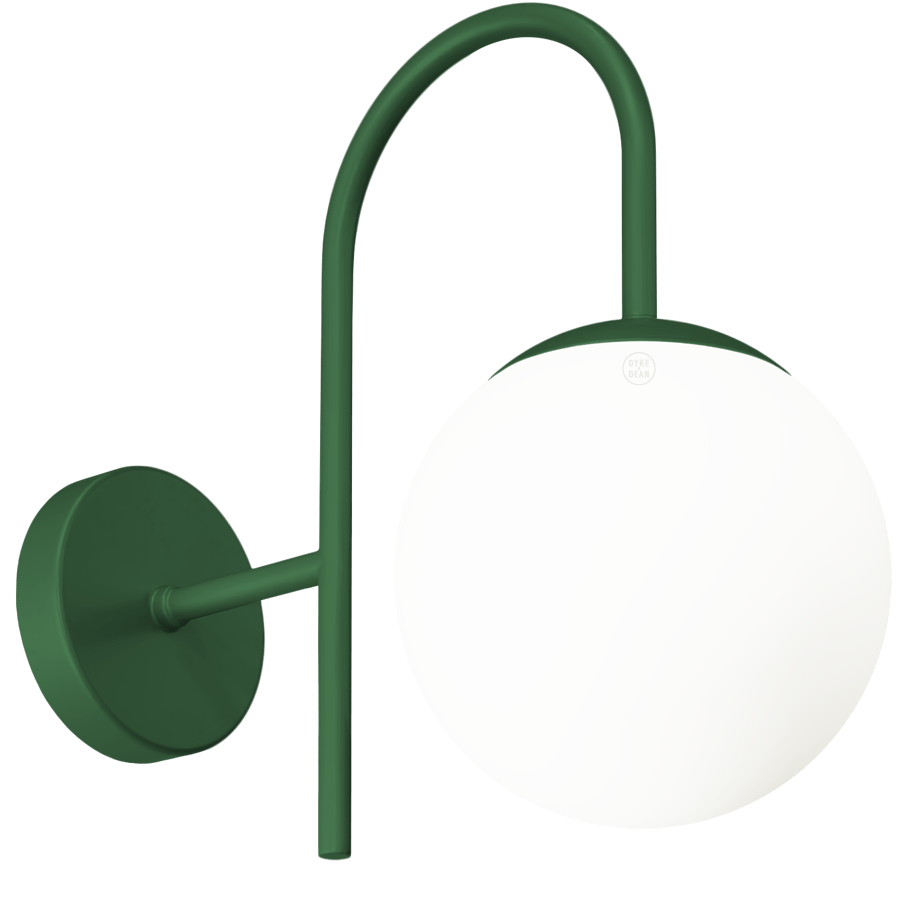 IP40 WATERPROOF OUTDOOR ARC WALL LIGHT SMALL GLOBE - DYKE & DEAN