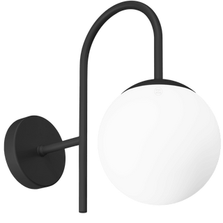 IP40 WATERPROOF OUTDOOR ARC WALL LIGHT SMALL GLOBE - DYKE & DEAN