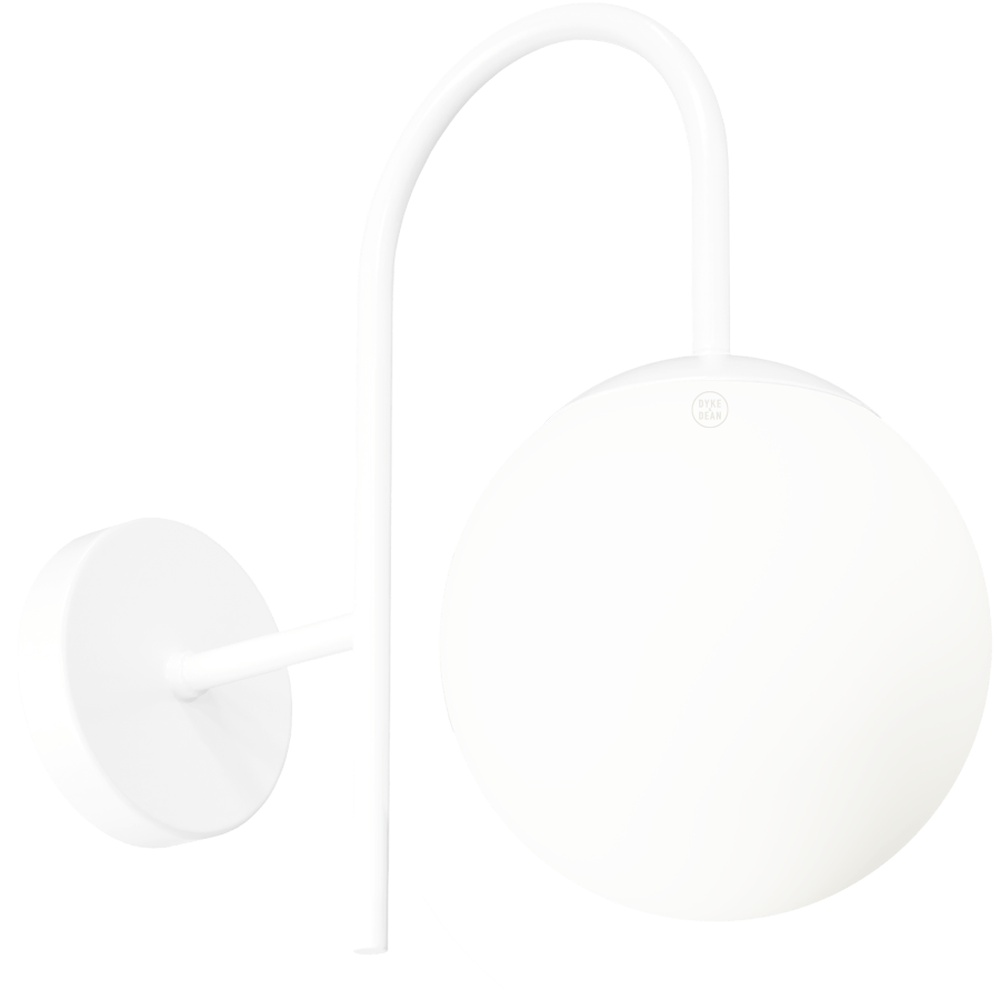IP40 WATERPROOF OUTDOOR ARC WALL LIGHT SMALL GLOBE - DYKE & DEAN