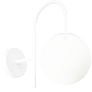 IP40 WATERPROOF OUTDOOR ARC WALL LIGHT SMALL GLOBE - DYKE & DEAN