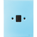 KATY PATY PORCELAIN PLATE HDMI WALL SOCKET PASTEL BLUE - DYKE & DEAN