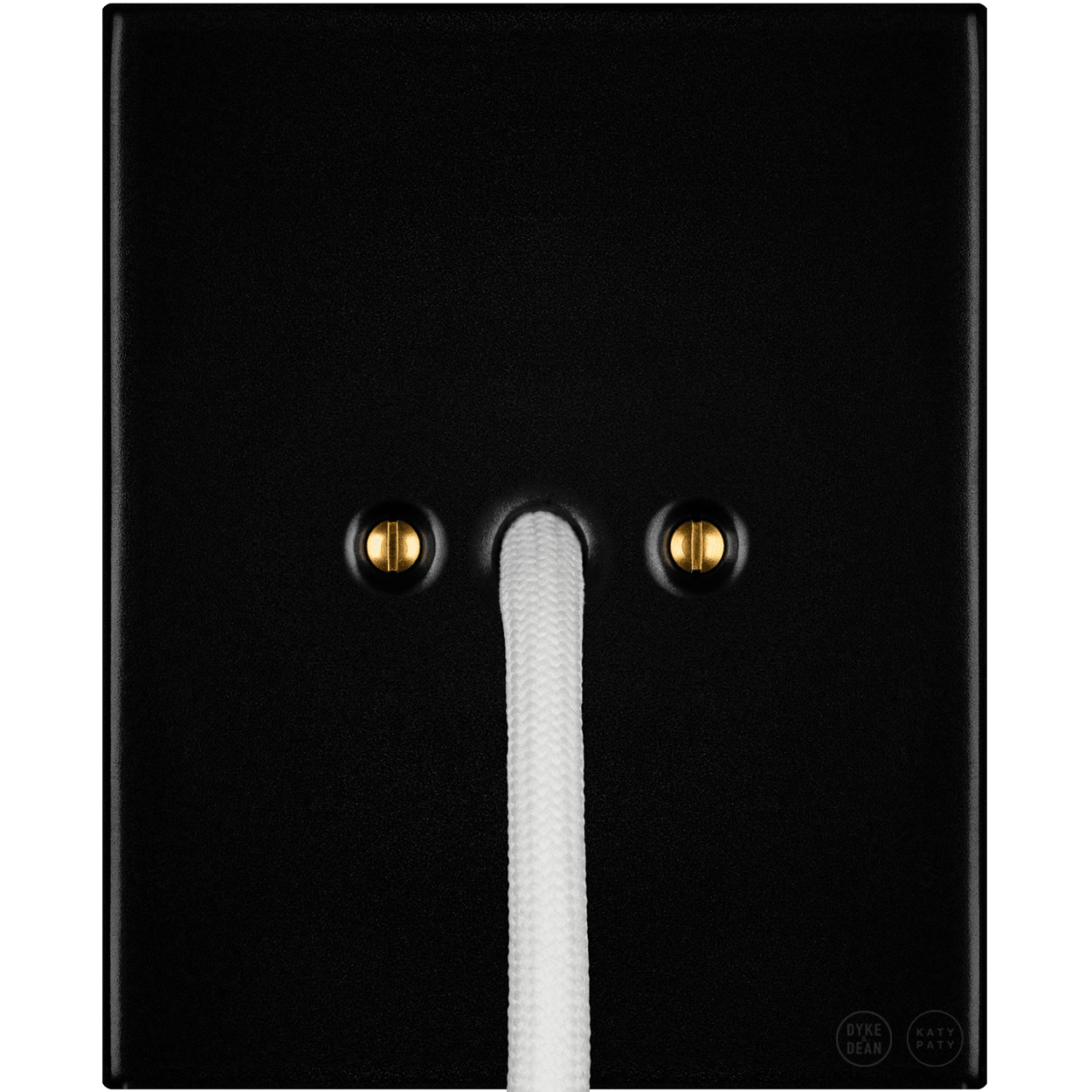 KATY PATY PORCELAIN PLATE WALL CABLE GLAND SOCKET MATTE BLACK - DYKE & DEAN