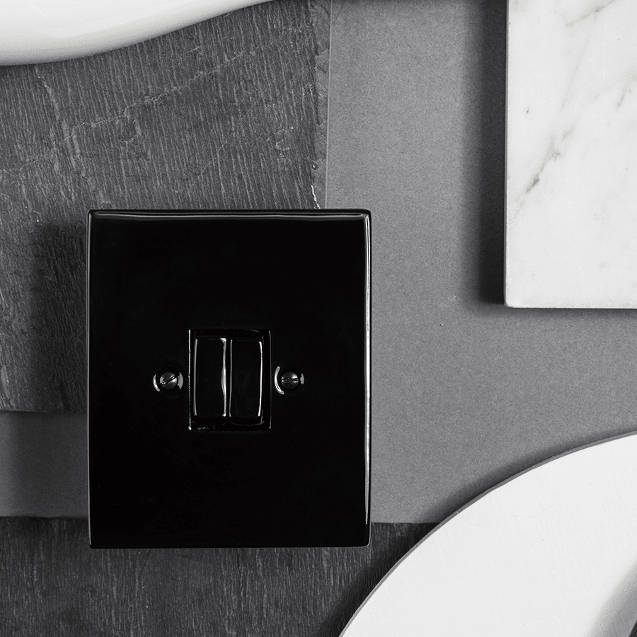 KATY PATY PORCELAIN PLATE WALL CABLE GLAND SOCKET MINT GREEN - DYKE & DEAN